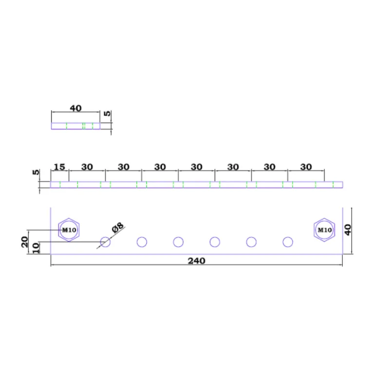 Victron 6-veis busbar koblingsskinne 1500A
