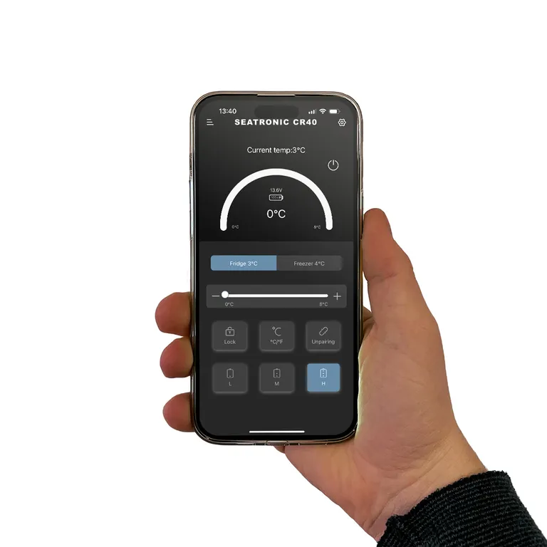 Ocean Comfort CR50xS kjøleskap med sort front 12 / 24Volt