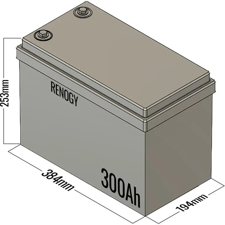 Renogy Core Mini 300Ah 12V LiFePO4 litiumbatteri