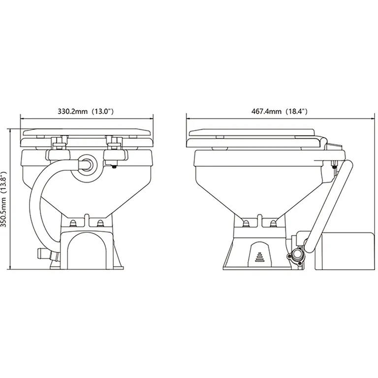 Seaflo Elektrisk toalett compact 12 Volt