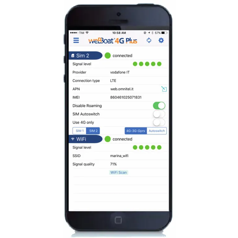Glomex WebBoat 4G og WiFi antenne (Butikkdemo)