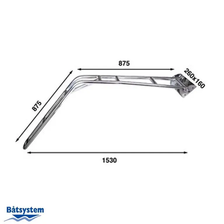 Båtsystem DV32 daviter for seilbåt (Ø32mm rør)