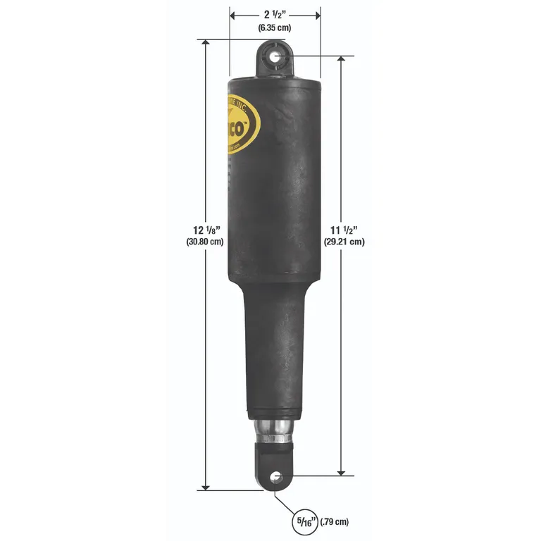 Lenco 101 standard sylinder for trimplan, 24V, stroke 2 ¼”, lengde 12 1/2",  bolt 5/16”