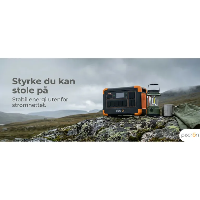 Pecron E1000LFP Strømstasjon med varme 1024Wh 1800W