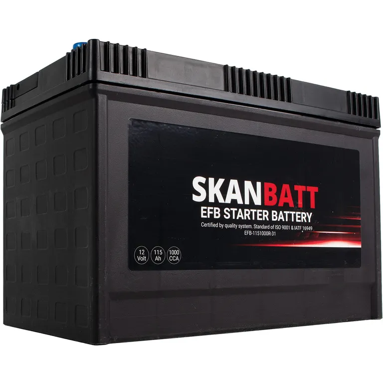 SKANBATT EFB Startbatteri 12V 115AH 1000CCA (330x173x239mm)