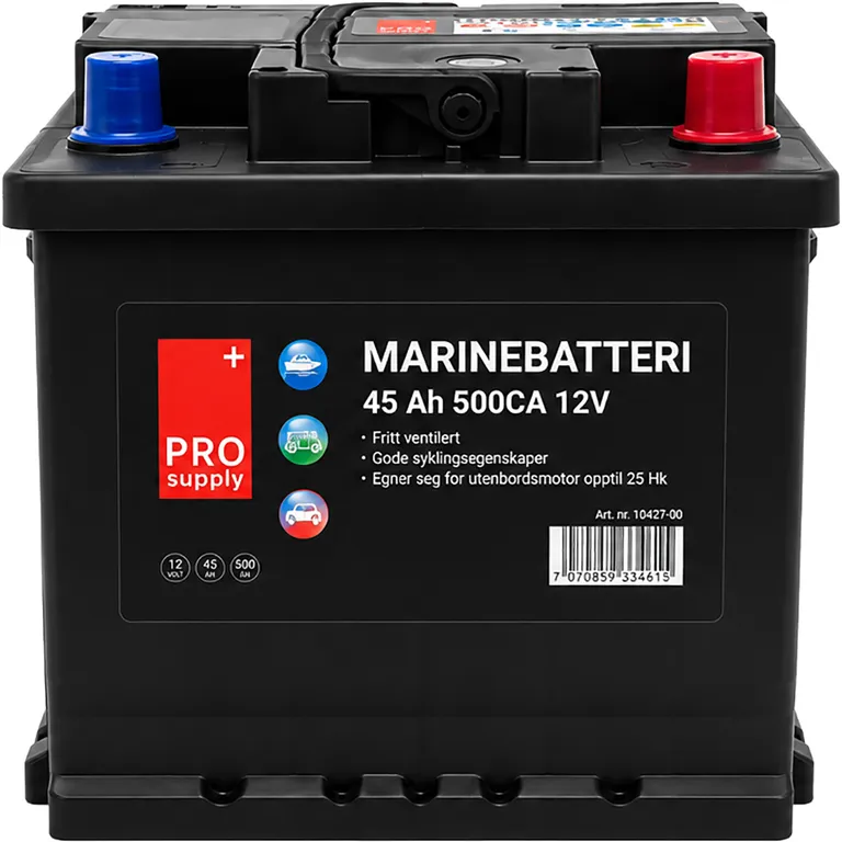 ProSupply marinebatteri 12V 45Ah 420CCA