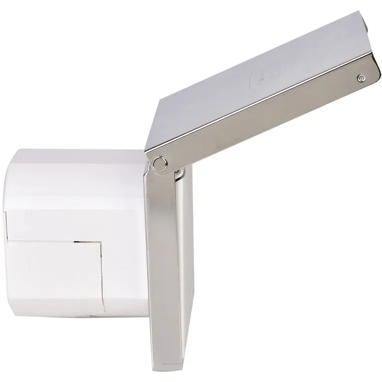 Lokk til veggkontakt i syrefast stål