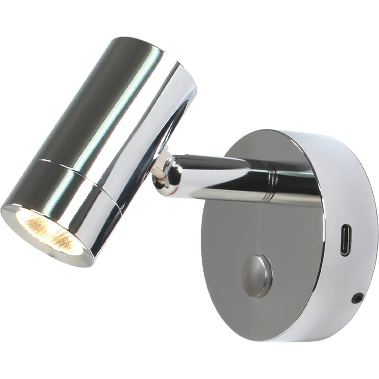 LED Lampett med USB-C 2A, 3Watt, 12 / 24Volt