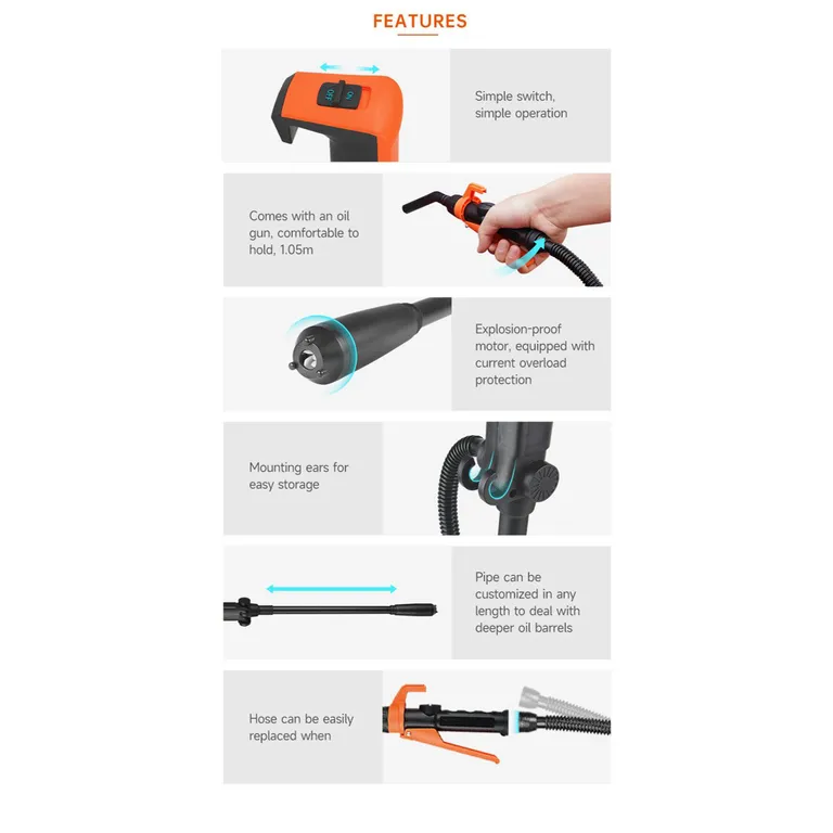 Seaflo Oppladbar batteridrevet drivstoffpumpe 12 L/min