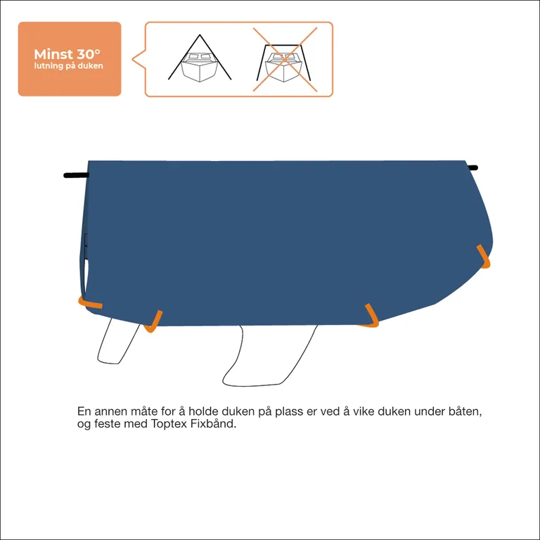 Toptex Boat Cover grå båtpresenning 160g/m2, 14x10m