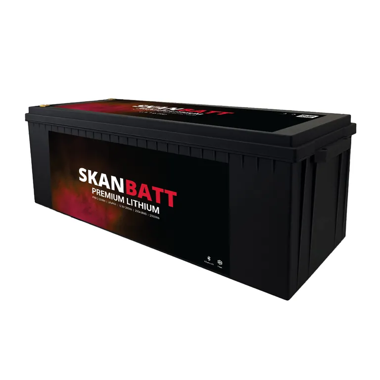 Skanbatt Premium Lithium 12V 200Ah 200A BMS Bluetooth Heat
