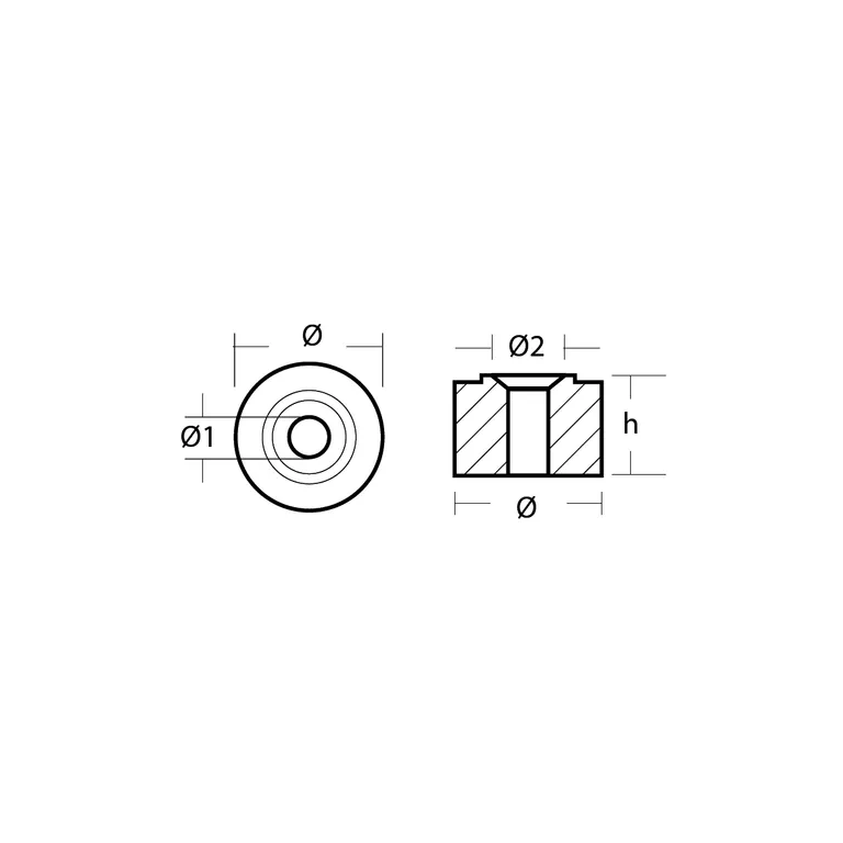 Anode Concept Yamaha Alumimiumsanode "Knapp" 40-90hk