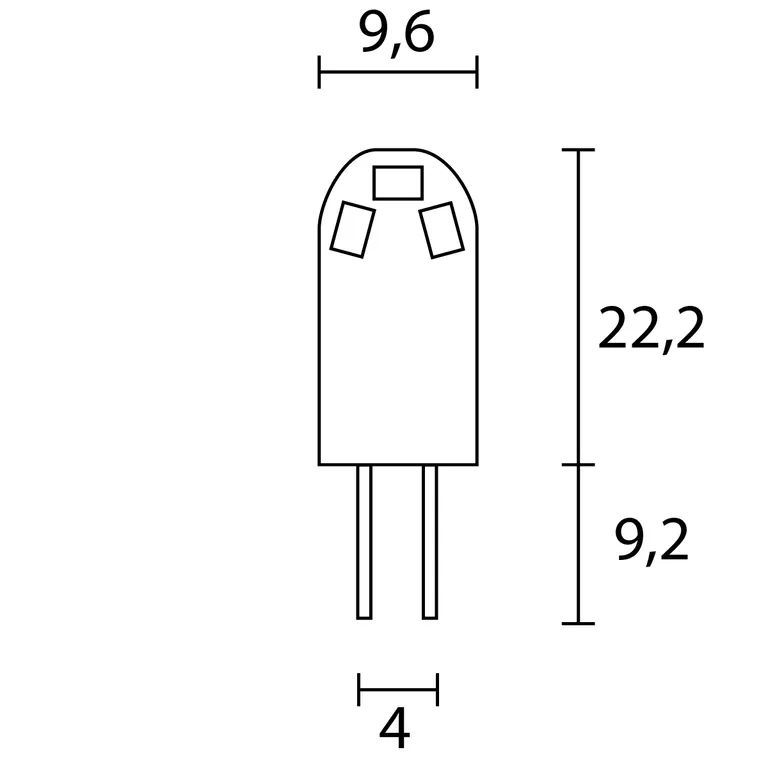 Nautilight LED G4 Side 1 Watt 12 / 24 Volt