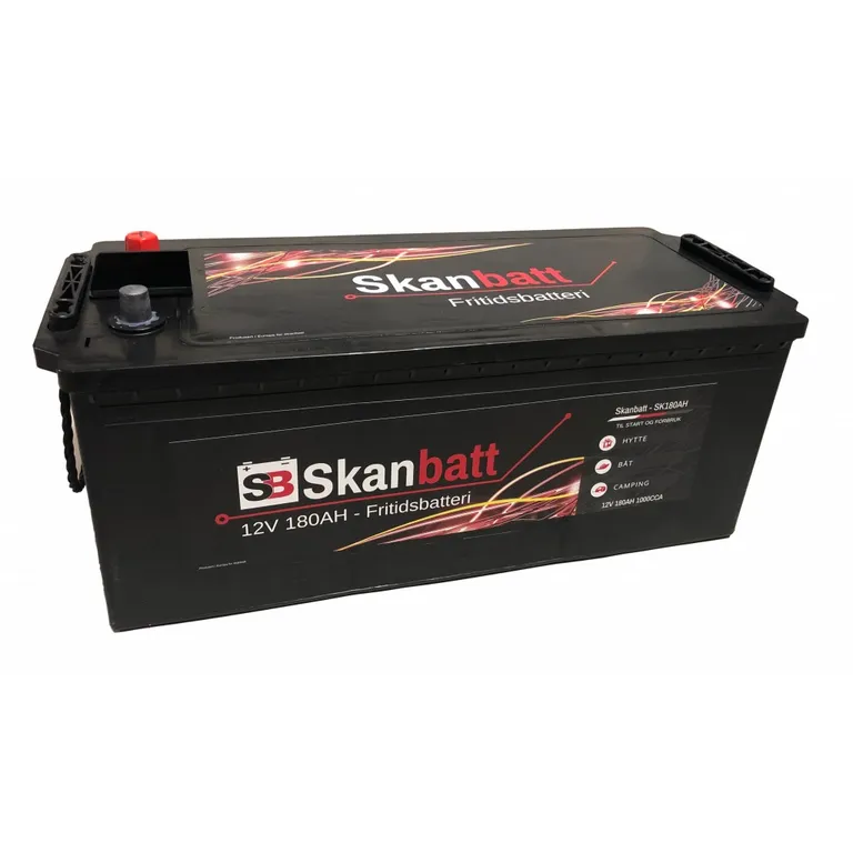 Skanbatt SK180AH Fritidsbatteri 12V 180Ah blybatteri 