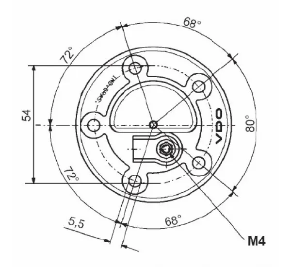 VDO Stavgiver for drivstoff, 150mm, Ø54mm