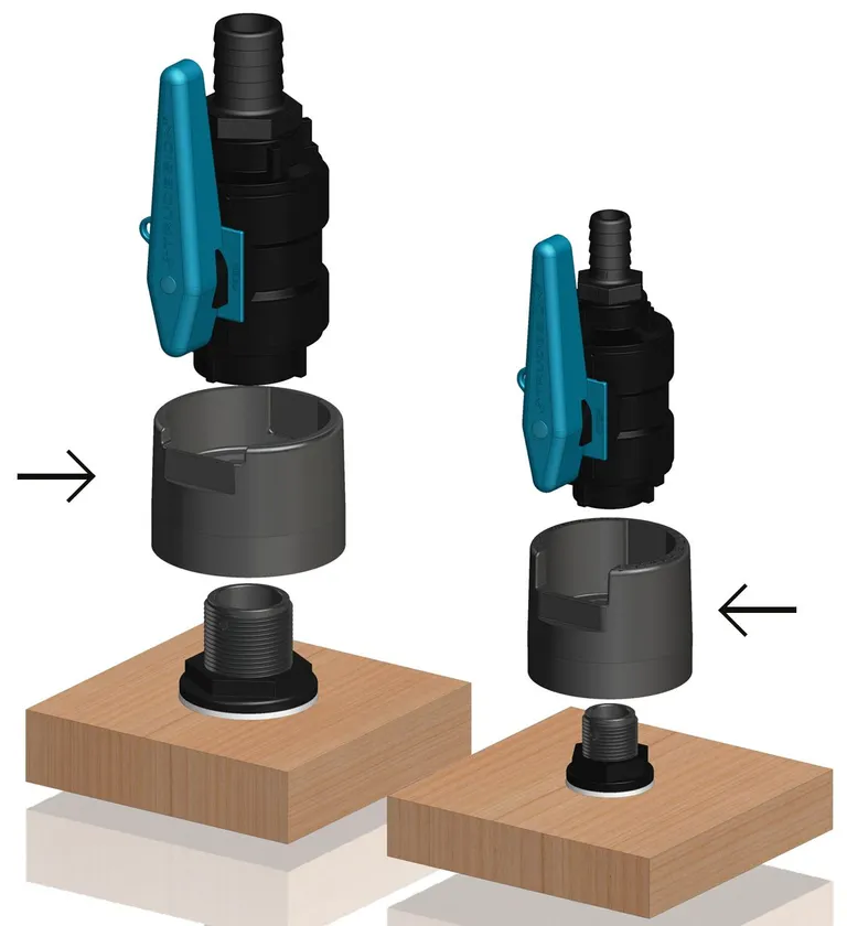 Trudesign forsterkning for 2" gjennomføring.