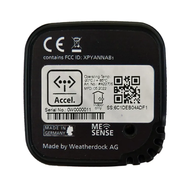 Weatherdock Me Sense viberasjonsensor, IoT Bluetooth