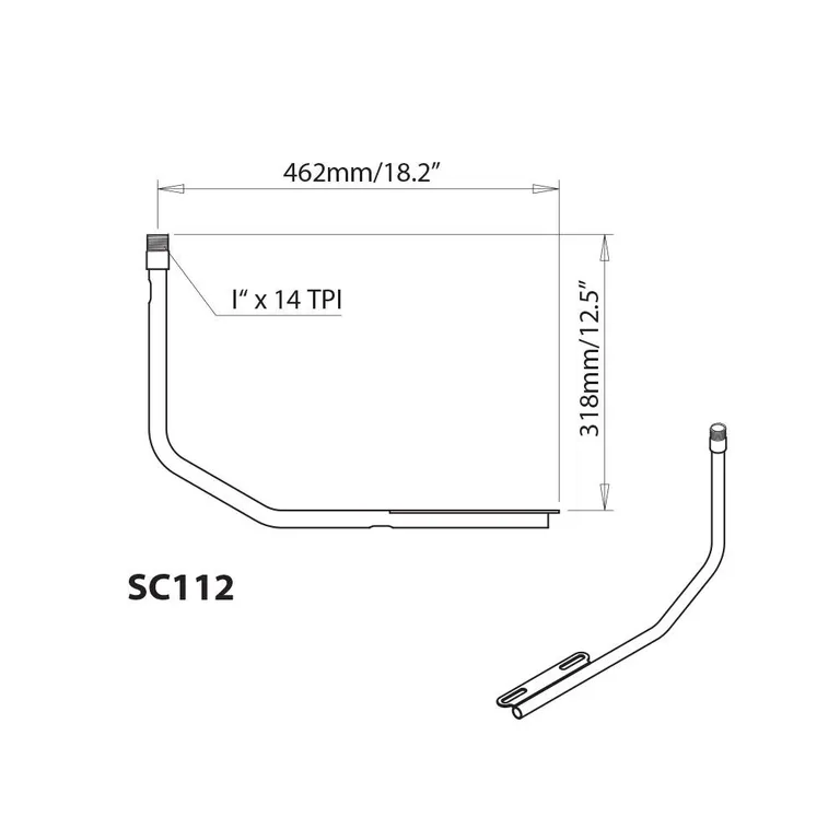 ScanStrut SC112 antennebrakett til radarmast og Powertower