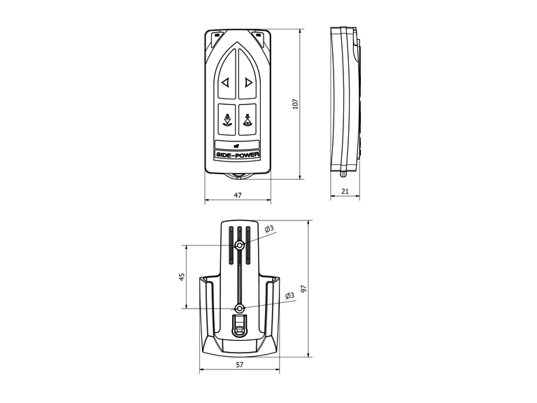 Side-Power RCS-20E S-link fjernkontrollsett