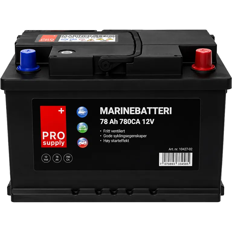 ProSupply marinebatteri 12V 78Ah 620CCA