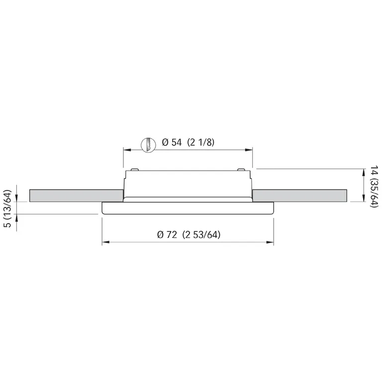 Quick TED C 2W LED spotlight for innbygging