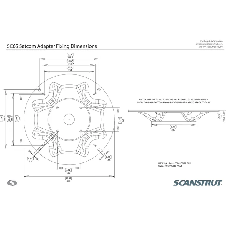 Scanstrut SC65 brakett for satelittantenne