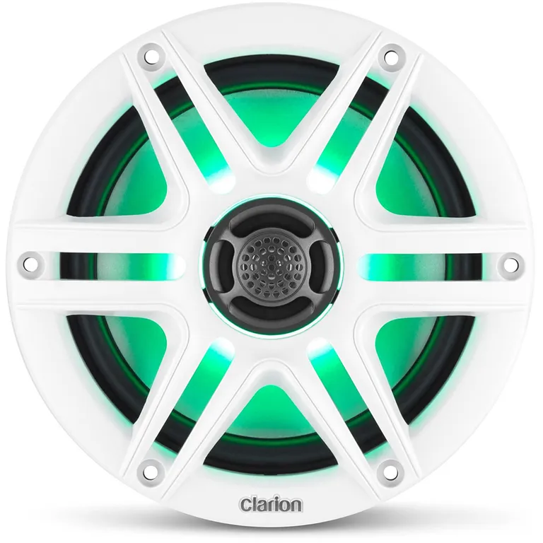Clarion Marine Premium Høyttalere 6,5" RGB hvit/sort sportsgrill
