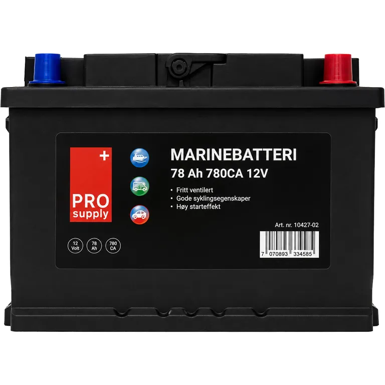 ProSupply marinebatteri 12V 78Ah 620CCA