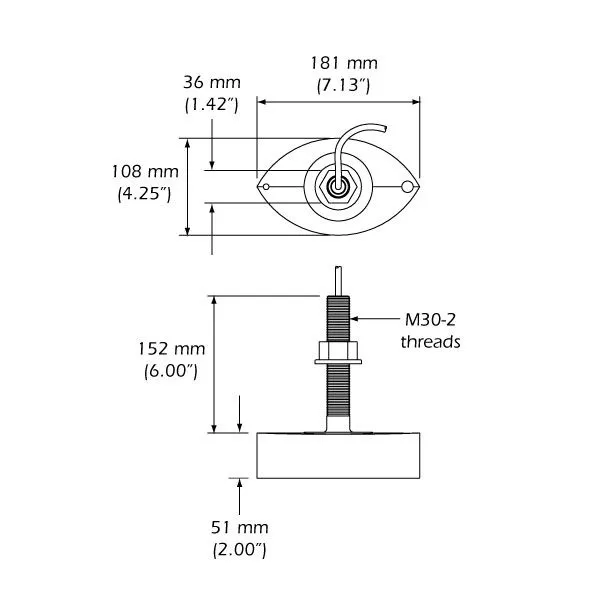 xSonic Airmar B258 ekkoloddgiver 1 kW 9-pin