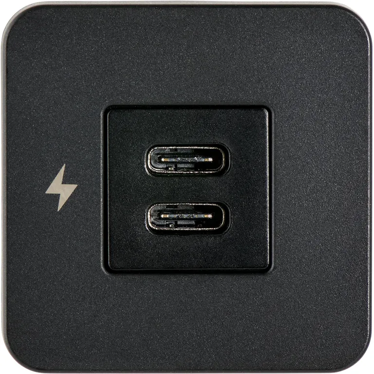 Scanstrut Tile Dobbel USB-C kontakt (Svart ramme) 12/24V