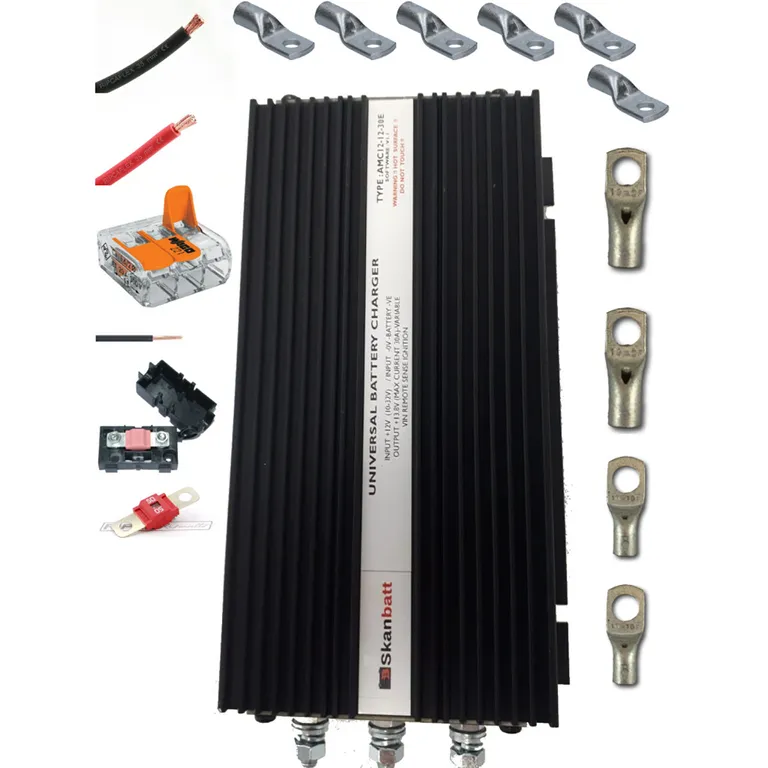 Skanbatt DC-DC ladepakke med monteringskit, 12V 33A