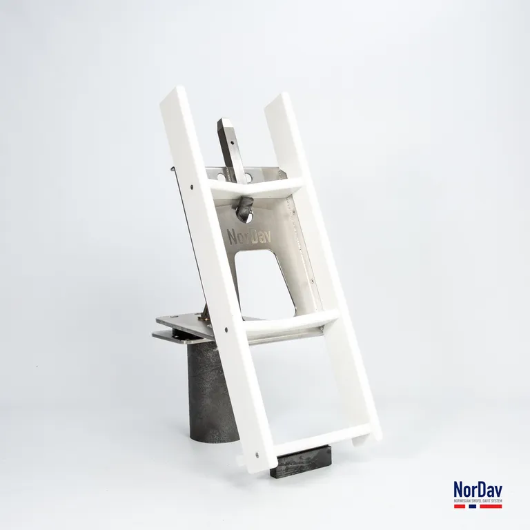 NorDav H Swivel Davit, syrefast stål hvit