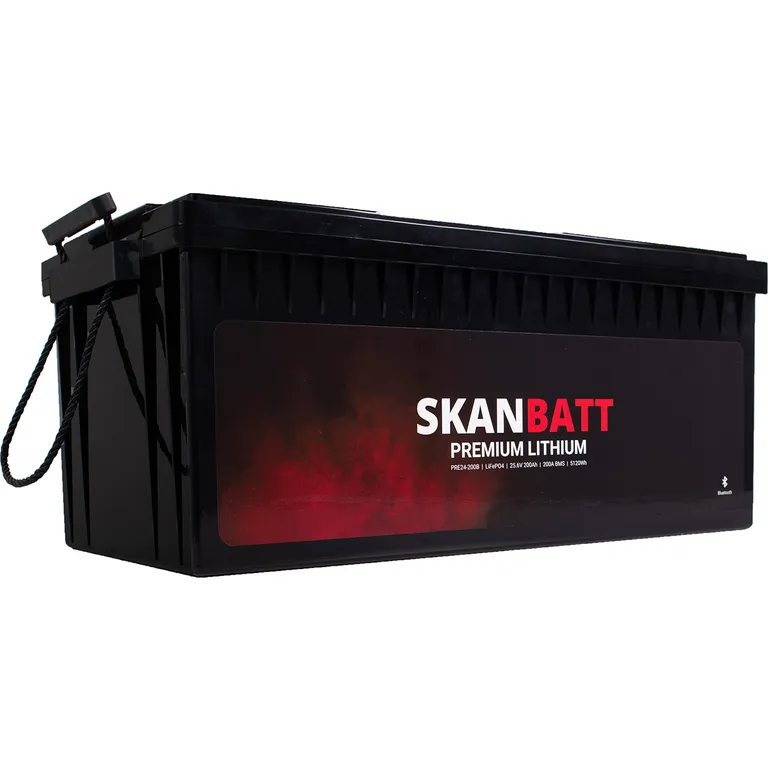 Skanbatt Premium Lithium 24V 200Ah 200A BMS Bluetooth