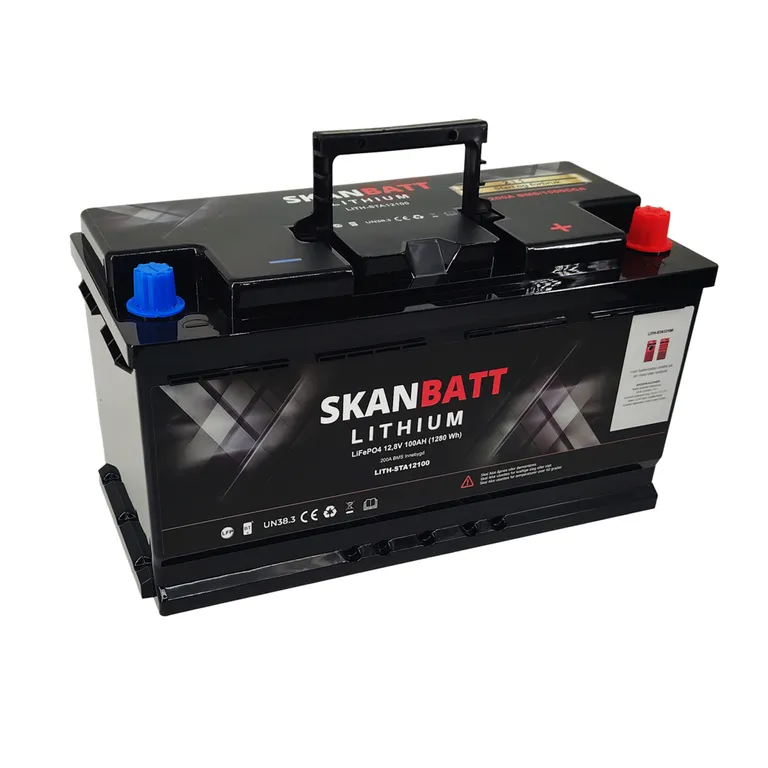 Skanbatt Bluetooth Lithium 12V 100Ah LiFePo4 startbatteri 1500CA