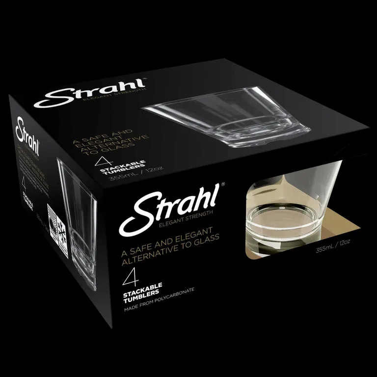 Strahl glass "Rocks" i Polycarbonat 355ml 4 stk