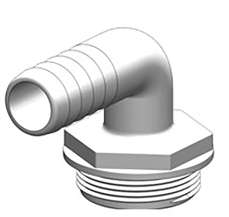 Trudesign 90° slangekobling til 3-veis ventil 1" (25mm)