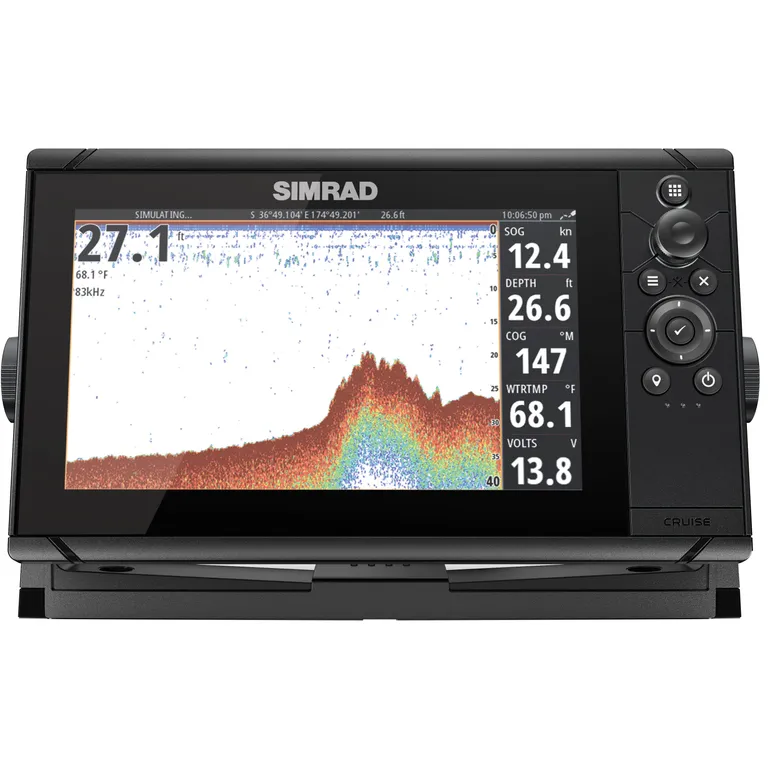 Simrad Cruise 9" kartplotter med ekkolodd inkl. giver
