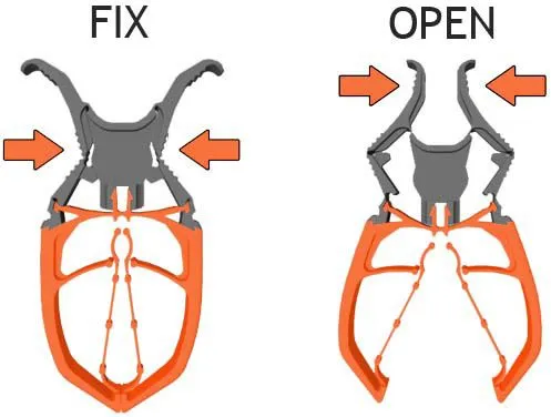 FIXCLIP klesklype med grep fra 5-32mm (6 pk)