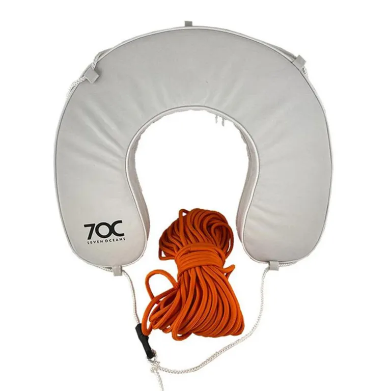 7OC hesteskobøye med 30 meter tau hvit