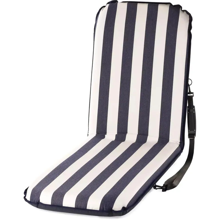 Comfort Seat Classic Large bærbar pute med justerbar rygg (hvit/blå)