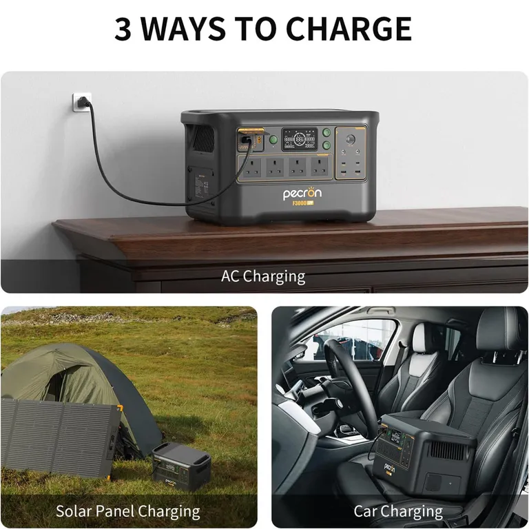 Pecron F3000LFP Strømstasjon 3072Wh 3600W
