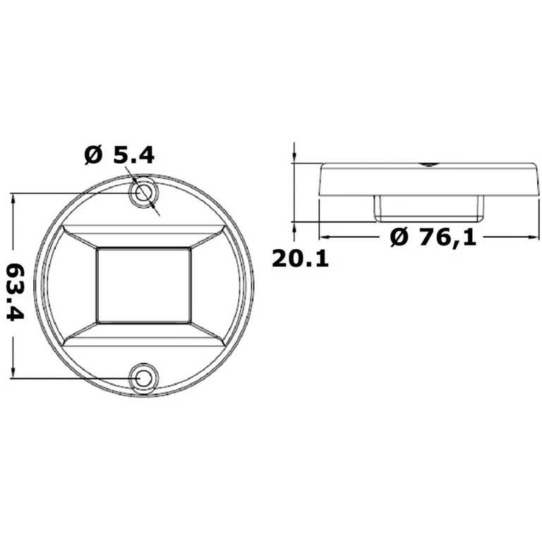 Osculati Evoled akterlanterne 12V