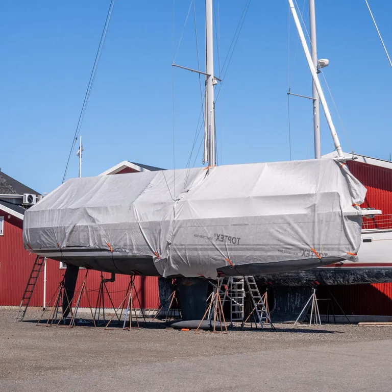 Toptex Boat Cover grå båtpresenning 160g/m2, 14x10m