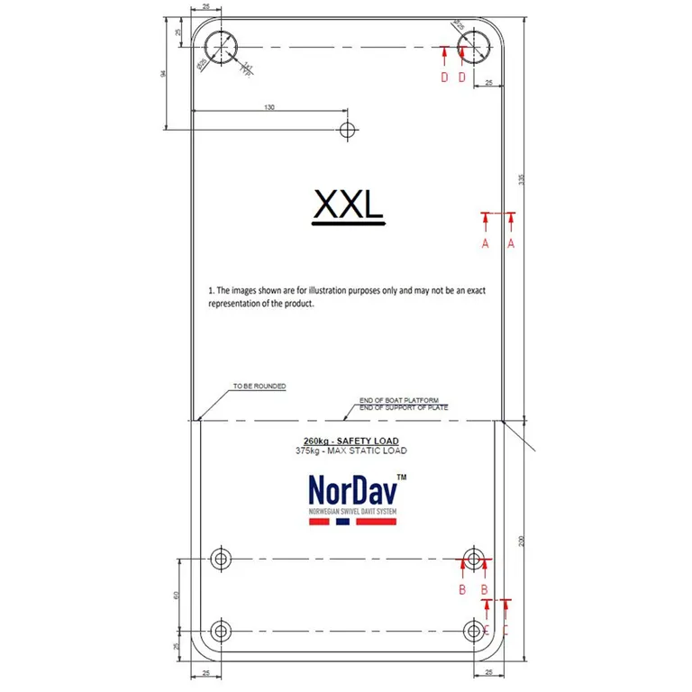 NorDav forlengerplate XXL
