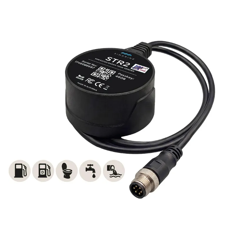 Simarine STR2 radar tankmåler med NMEA 2000 og Bluetooth