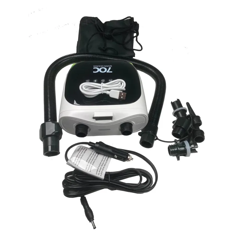 7OC Oppladbar Luftpumpe RIB og SUP 4000mAh Lithium 0-20psi 12V