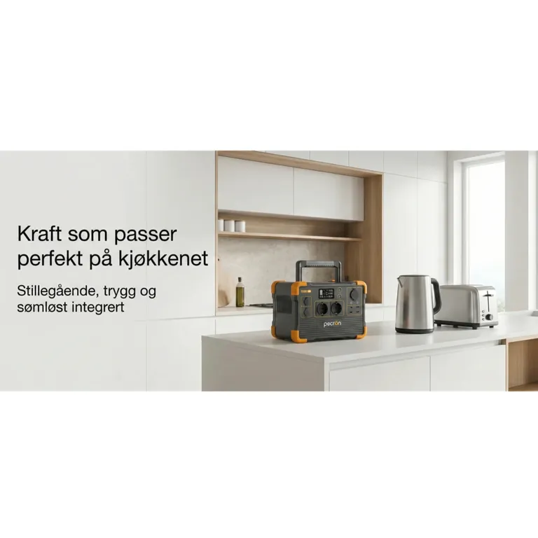 Pecron E600LFP Strømstasjon 614Wh 1200W