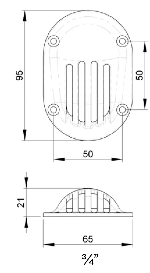 Trudesign sil til 1/2" og 3/4" skroggjennomføringer