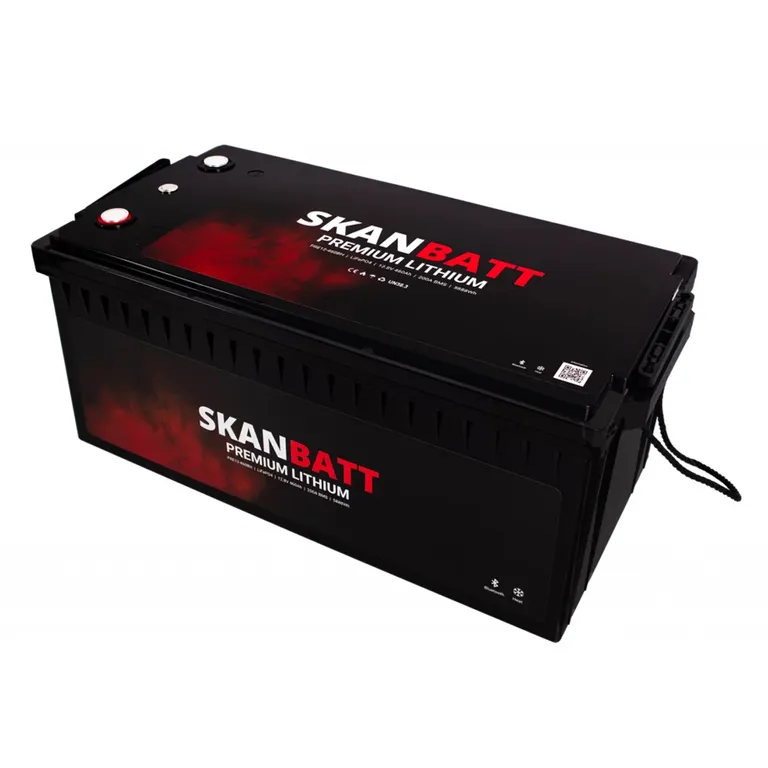 Skanbatt Premium Lithium batteri 12V 460Ah 200A BMS Bluetooth & Varme