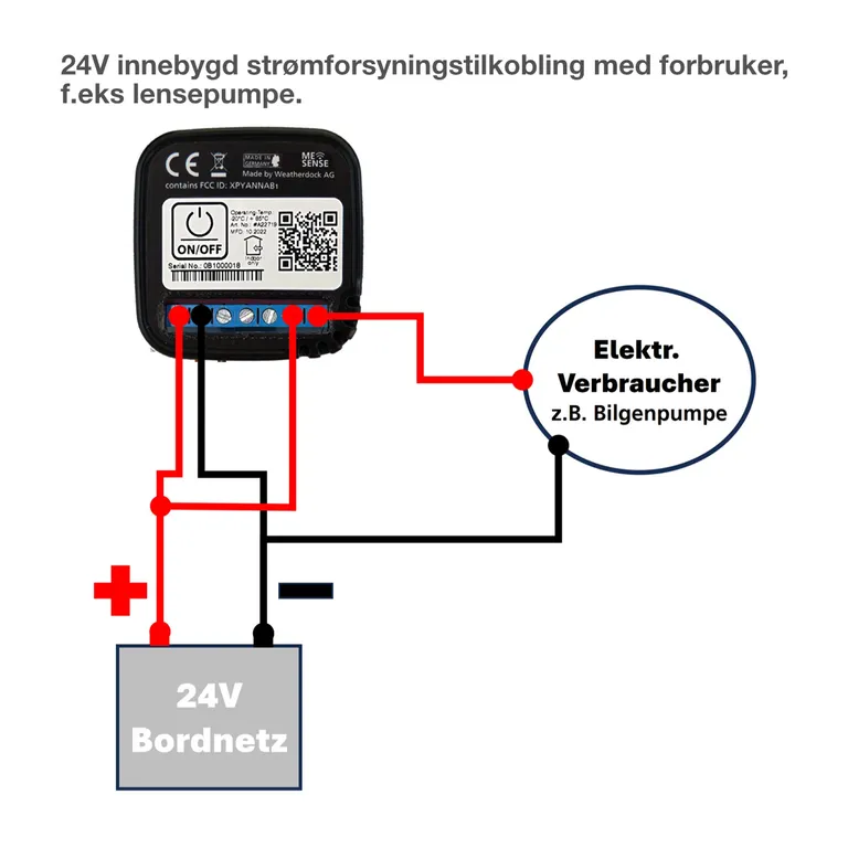 Weatherdock Me Sense bryter på/av